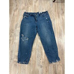 TIme & Tru Mid-Rise Distressed Jean in 18